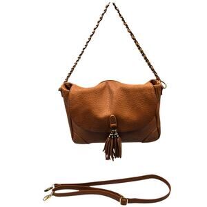 Vintage Big Buddha Tan Crossbody Bag